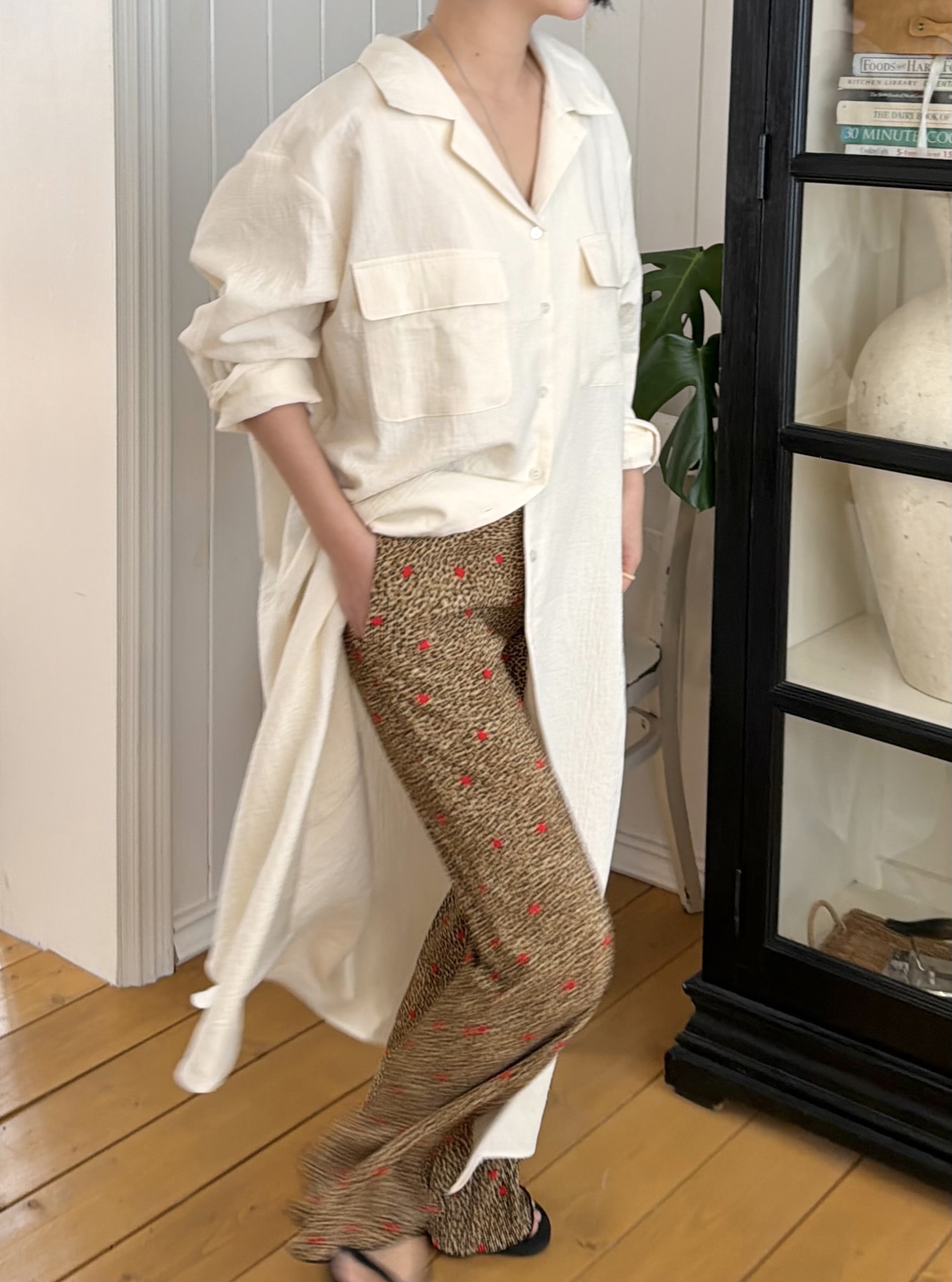 プリーツウエストゴムレオパードパンツ | 詳細画像5