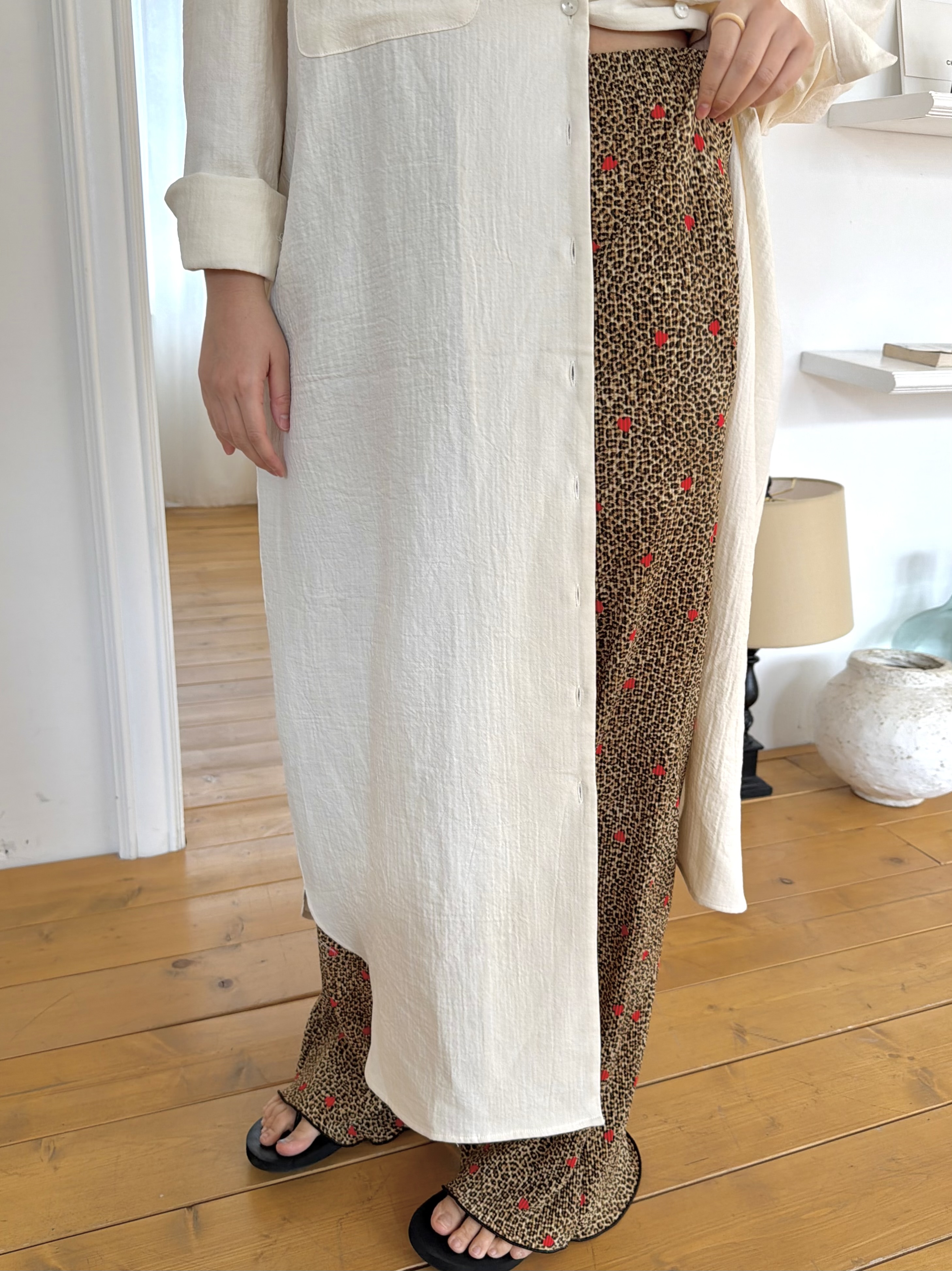 プリーツウエストゴムレオパードパンツ | 詳細画像9