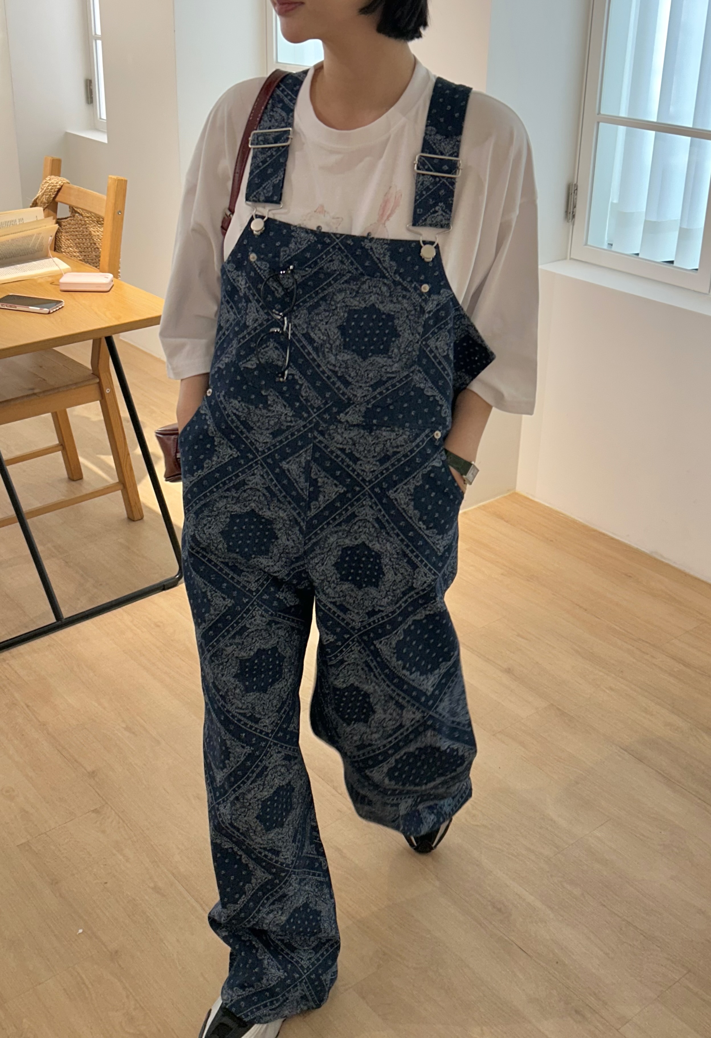 デニムワイドペイズリーサロペット | 詳細画像19