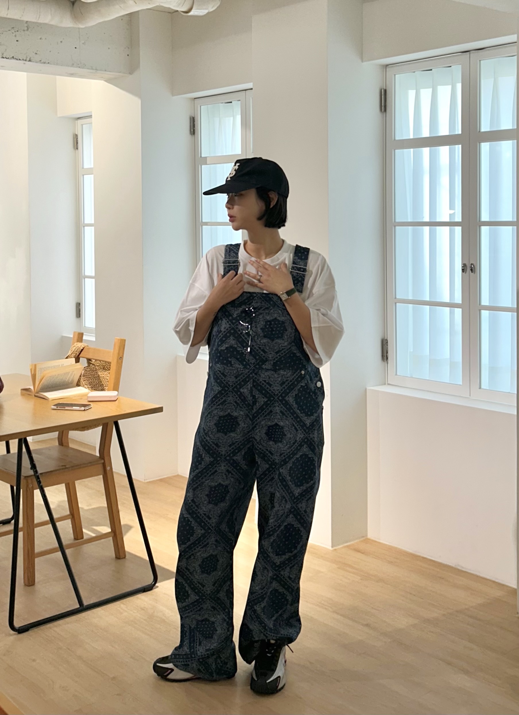 デニムワイドペイズリーサロペット | 詳細画像13