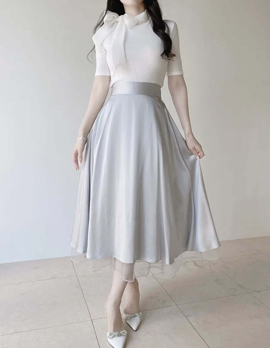 リボンボウタイ半袖Tシャツ | mirangmirang | 詳細画像5