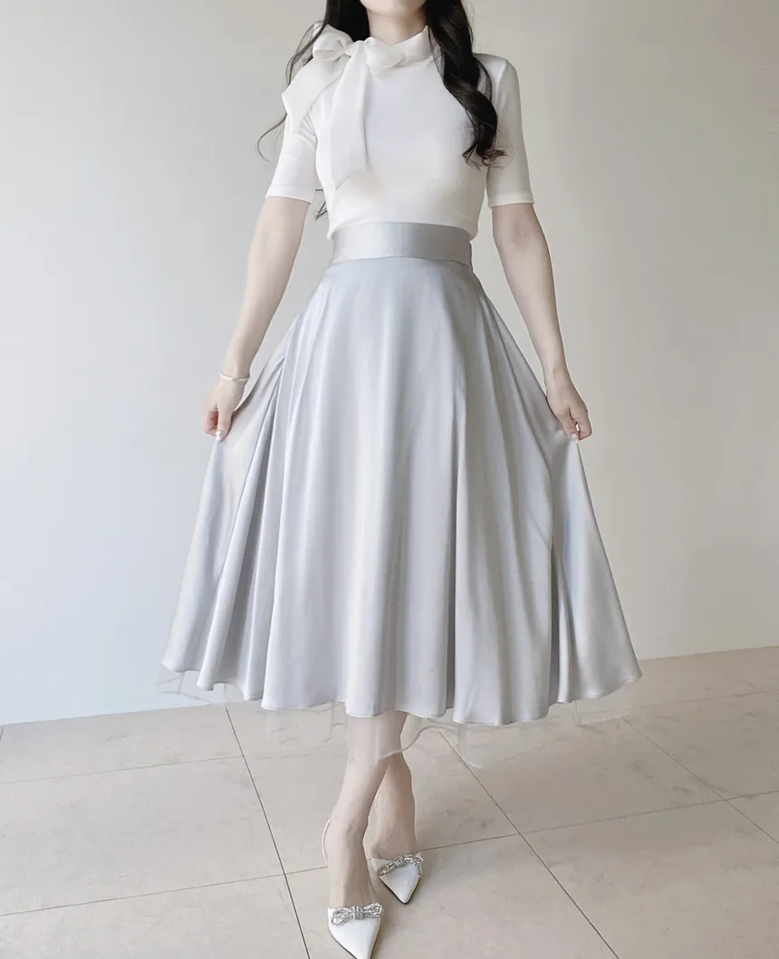 リボンボウタイ半袖Tシャツ | mirangmirang | 詳細画像6