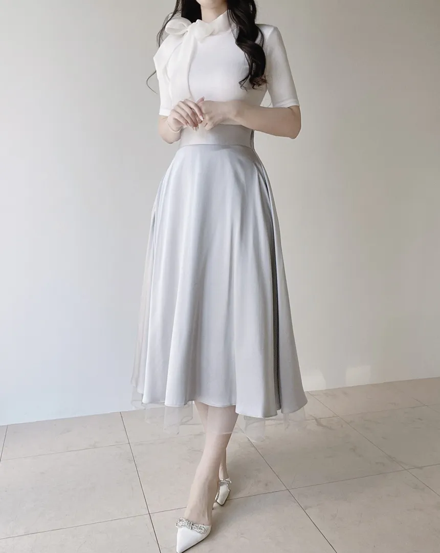 リボンボウタイ半袖Tシャツ | mirangmirang | 詳細画像7