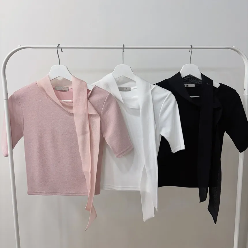 リボンボウタイ半袖Tシャツ | mirangmirang | 詳細画像20