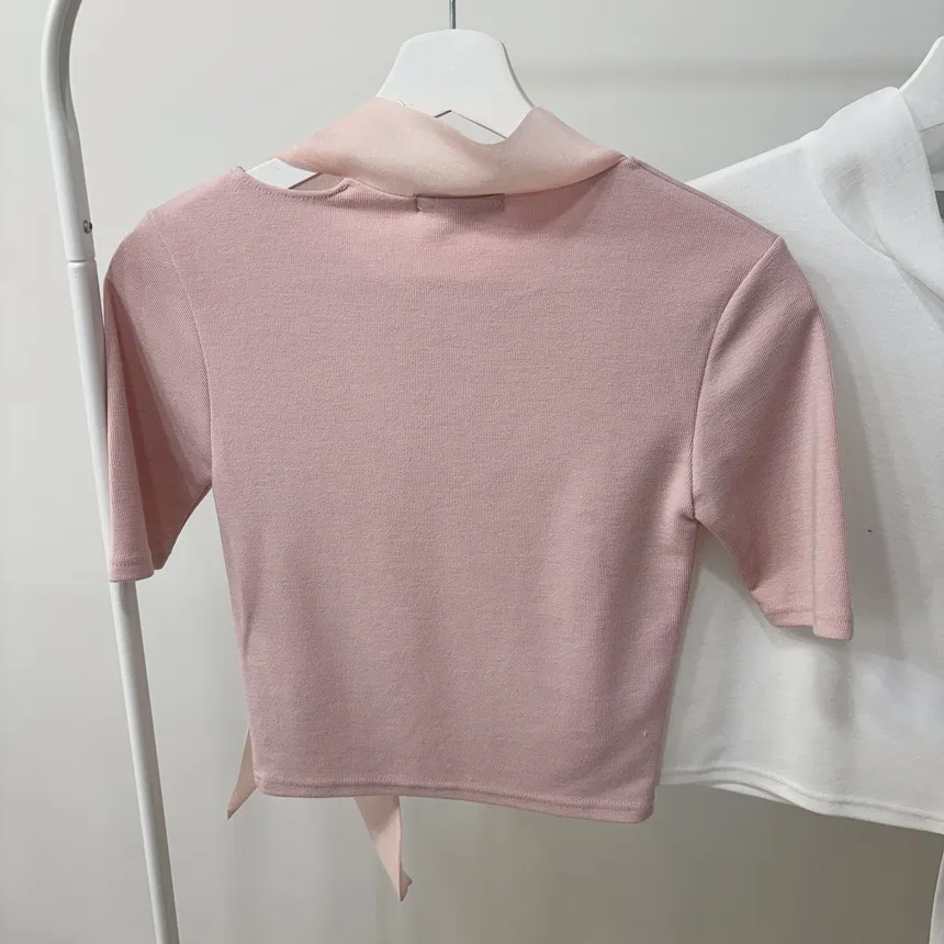 リボンボウタイ半袖Tシャツ | mirangmirang | 詳細画像22