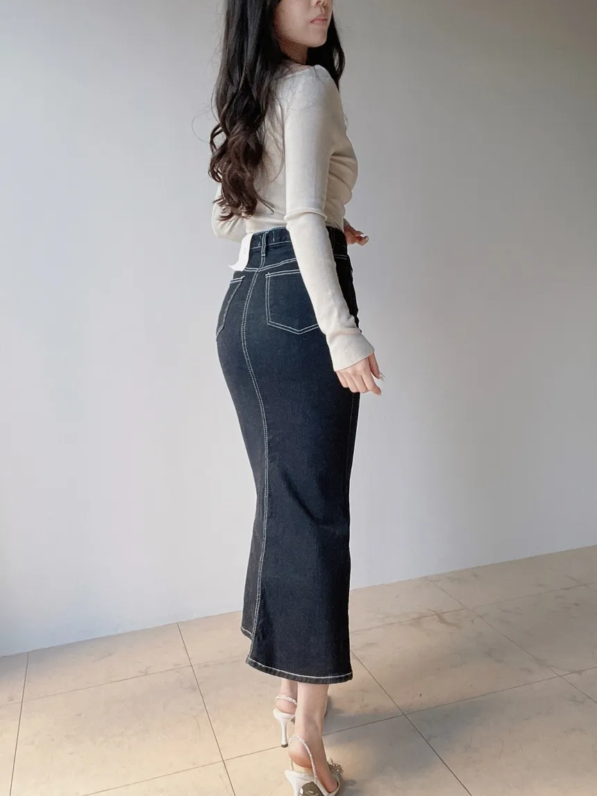 レイヤード風オフショルダー長袖ニット | mirangmirang | 詳細画像11