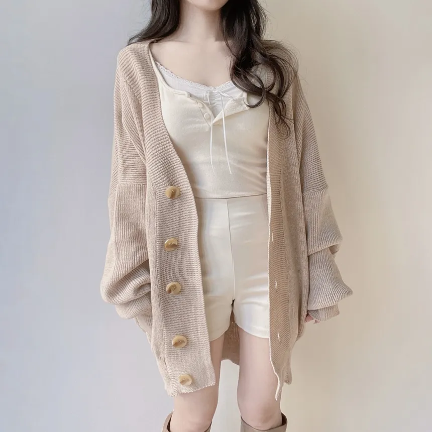 レースレイヤード風ボタン長袖リボンTシャツ | mirangmirang | 詳細画像14