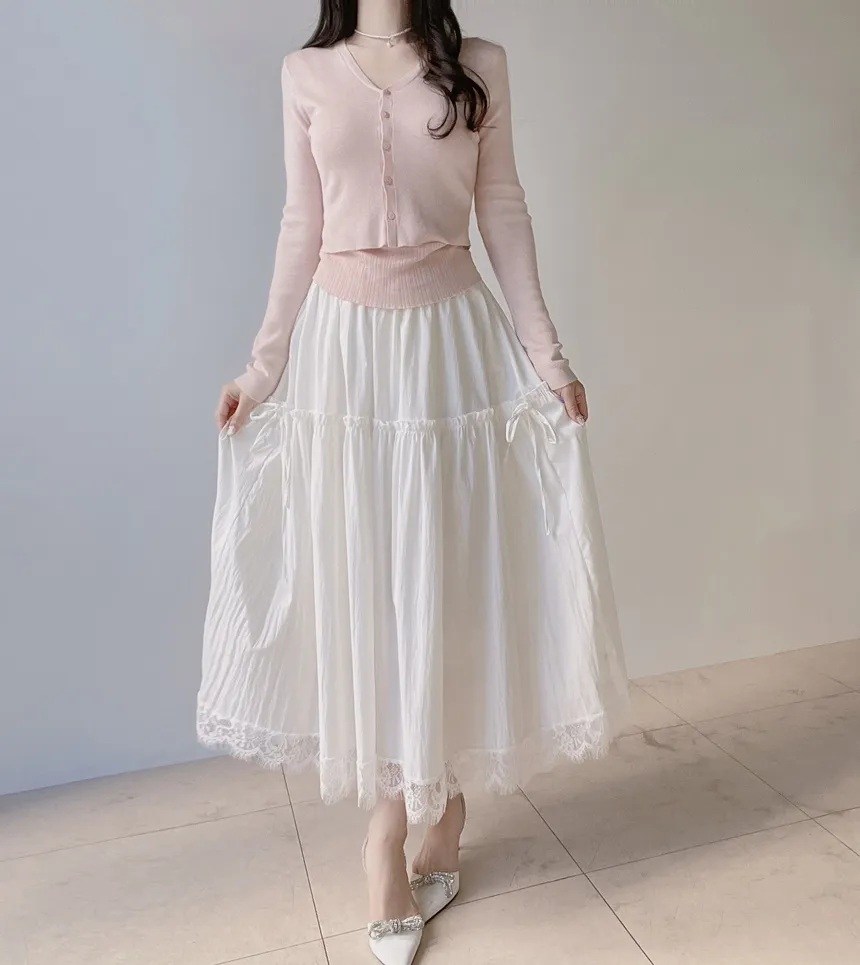 ウール混Vネックシャーリングクロップドスリムニットカーディガンアンサンブルカップ付 | mirangmirang | 詳細画像20