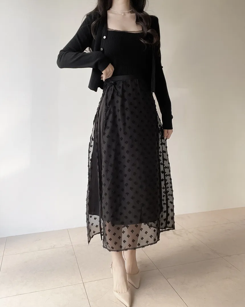 ウール混Vネックシャーリングクロップドスリムニットカーディガンアンサンブルカップ付 | mirangmirang | 詳細画像25