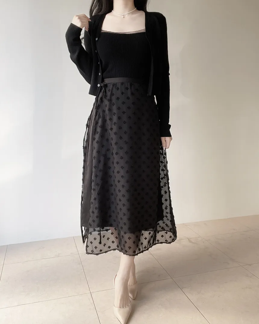 ウール混Vネックシャーリングクロップドスリムニットカーディガンアンサンブルカップ付 | mirangmirang | 詳細画像27