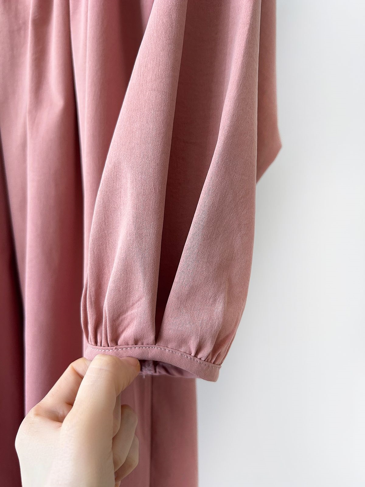 ピンタックラグランオーバーサイズロング長袖ワンピース | 詳細画像5