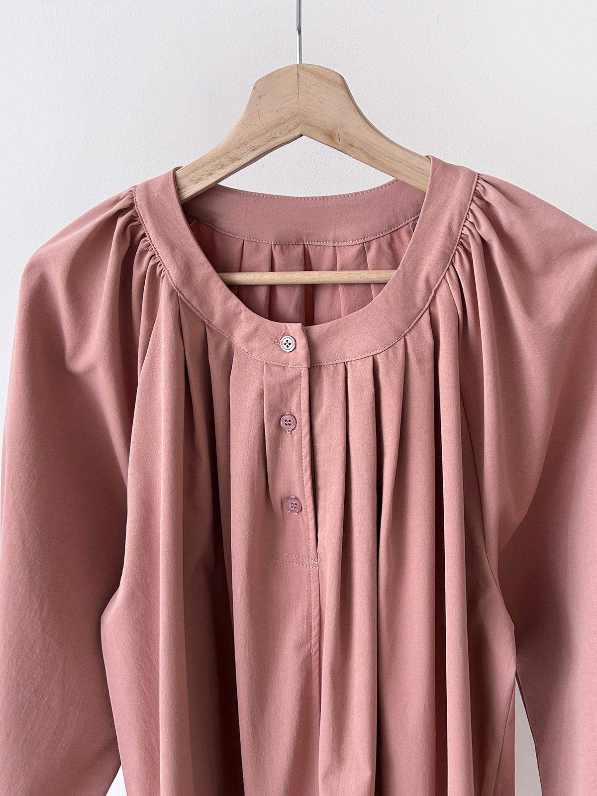 ピンタックラグランオーバーサイズロング長袖ワンピース | 詳細画像17