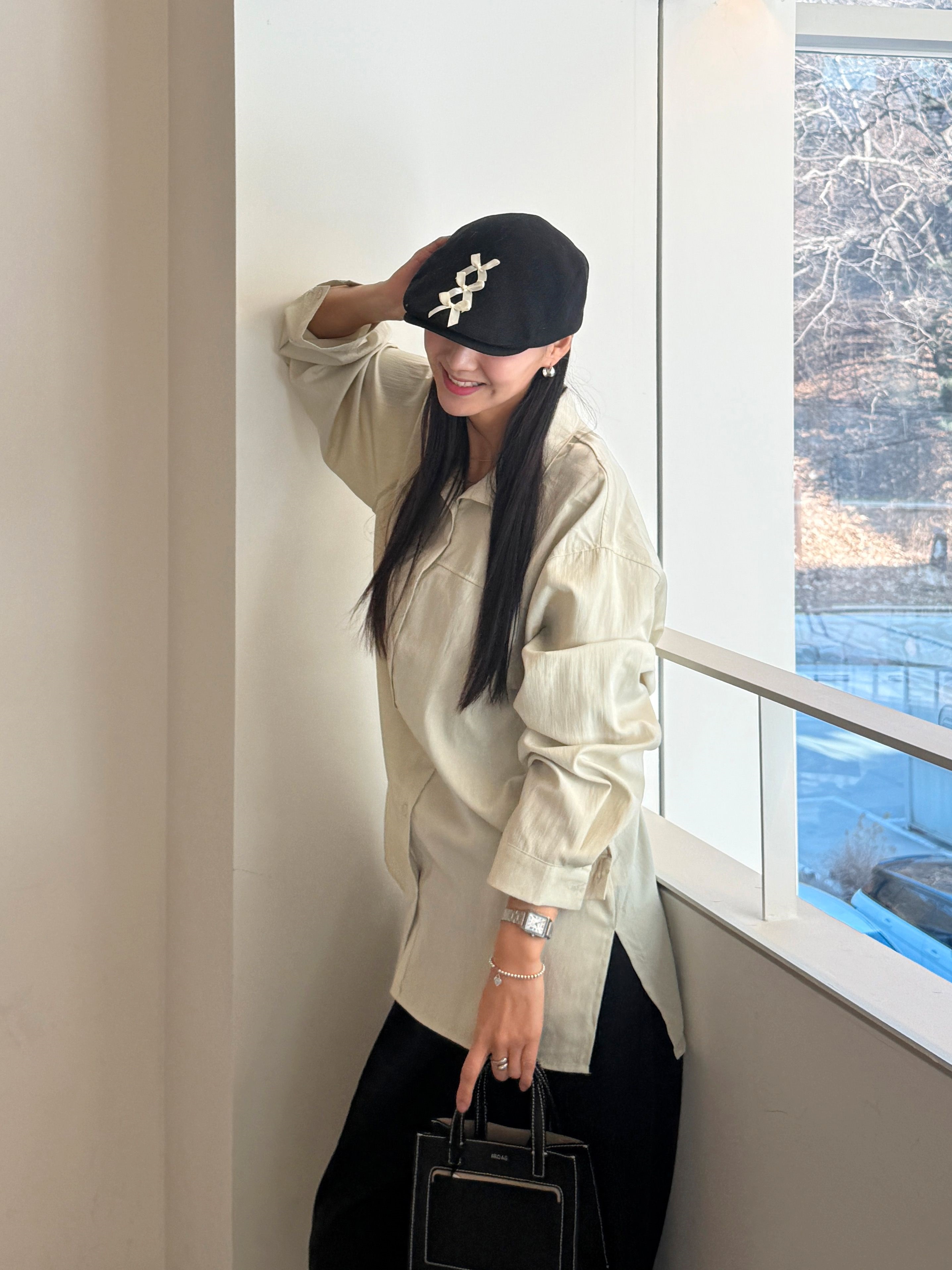 ボタンカラーボクシールーズ長袖シャツ | 詳細画像3