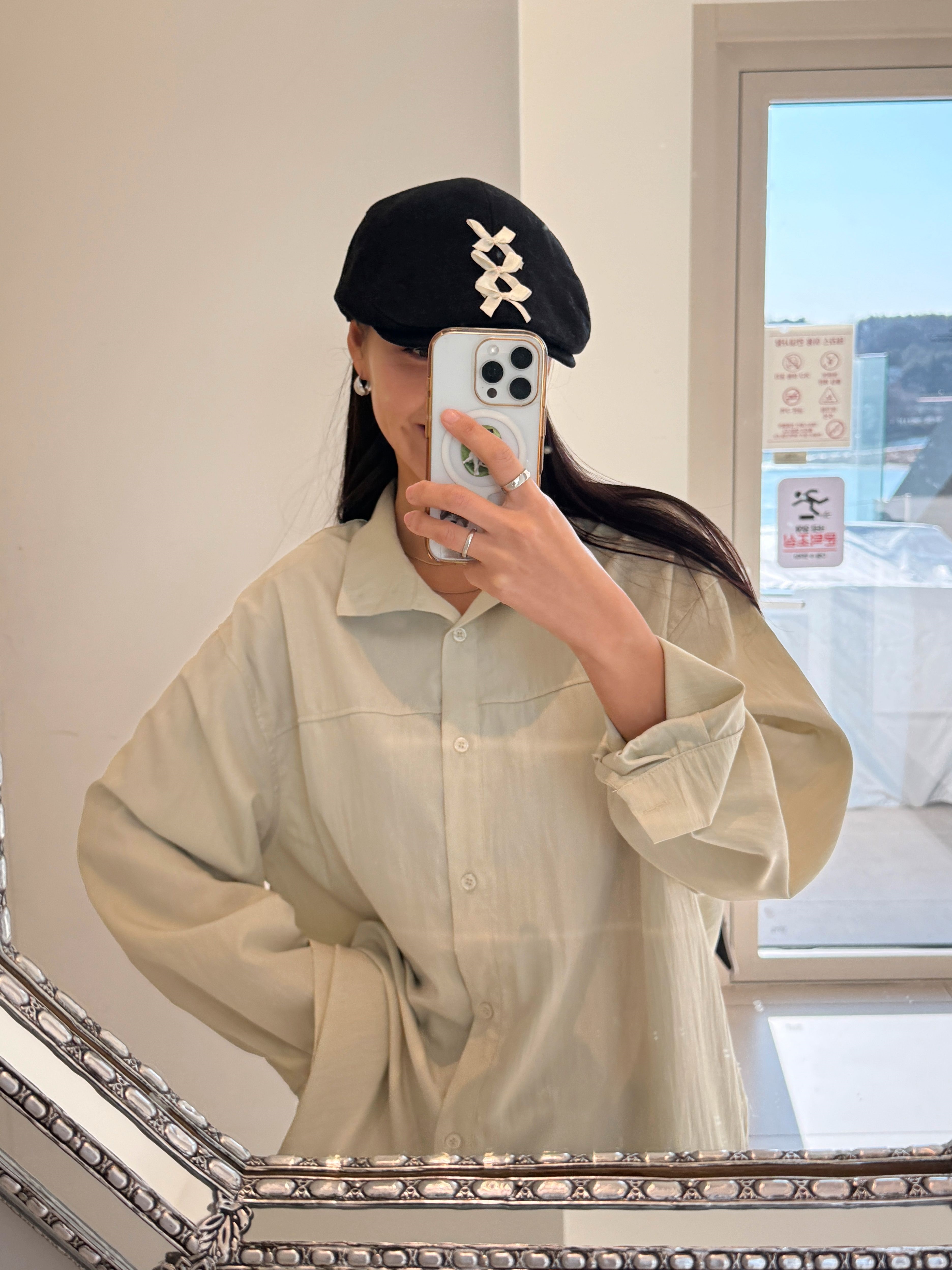 ボタンカラーボクシールーズ長袖シャツ | 詳細画像5