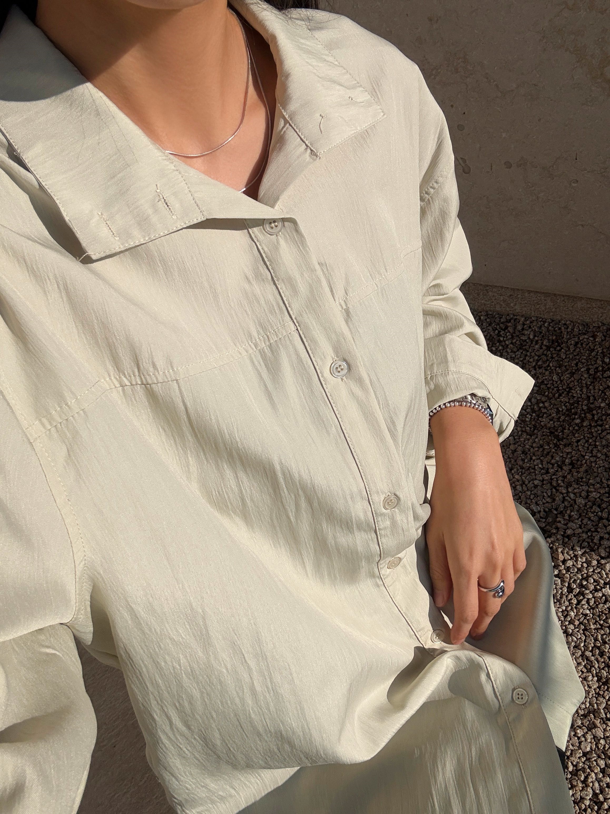 ボタンカラーボクシールーズ長袖シャツ | 詳細画像6