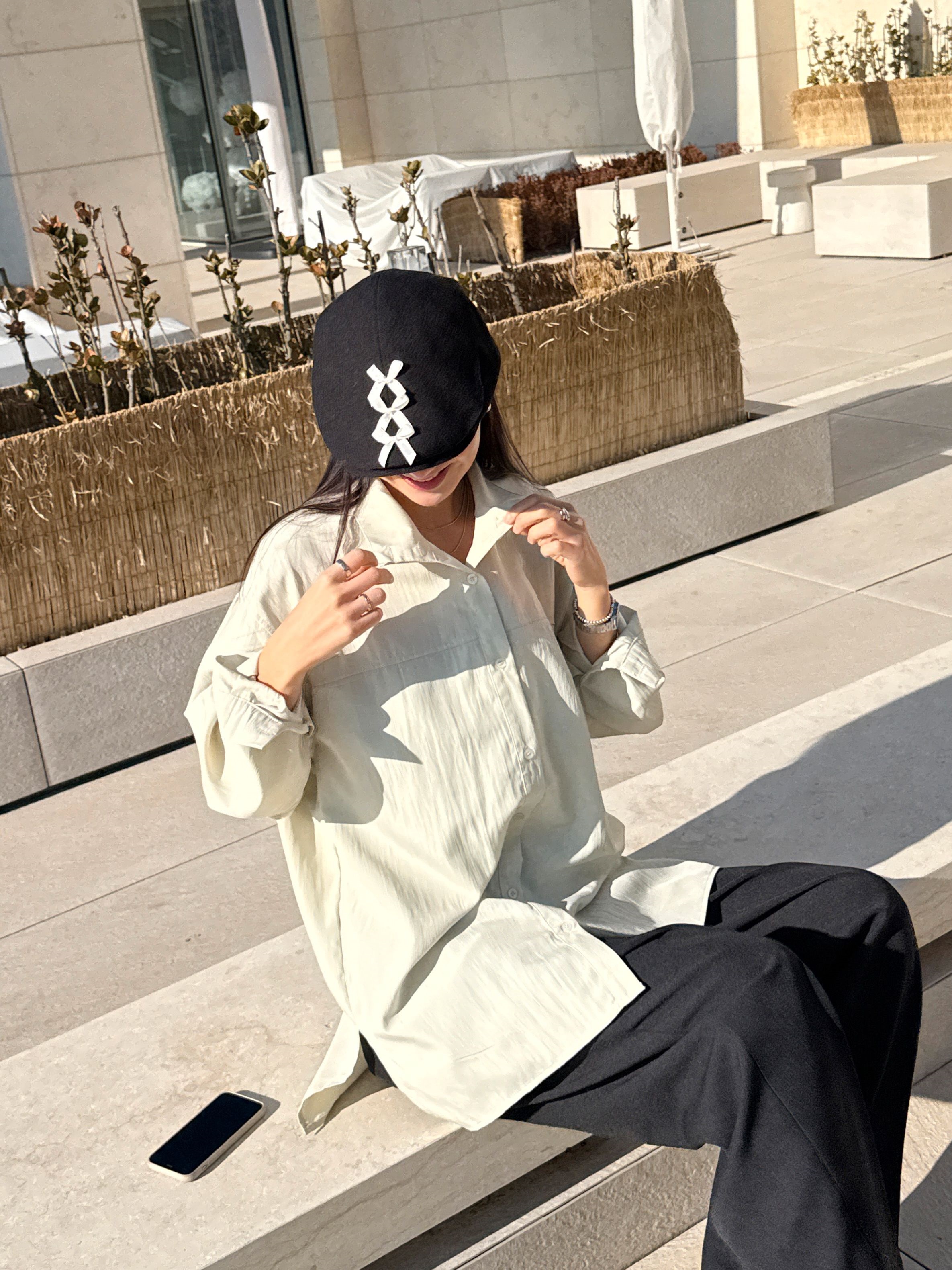 ボタンカラーボクシールーズ長袖シャツ | 詳細画像7