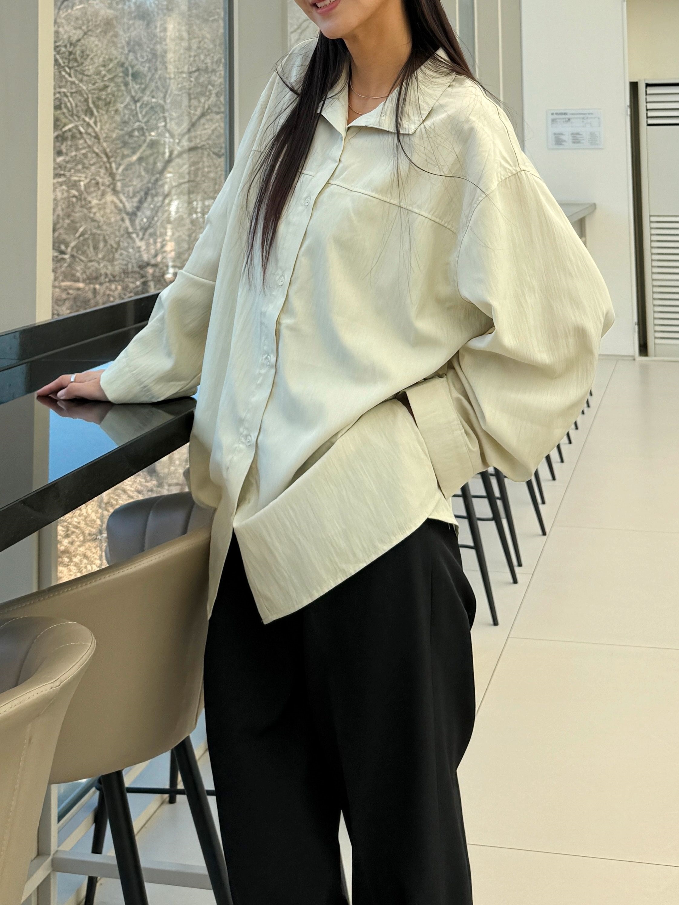 ボタンカラーボクシールーズ長袖シャツ | 詳細画像11