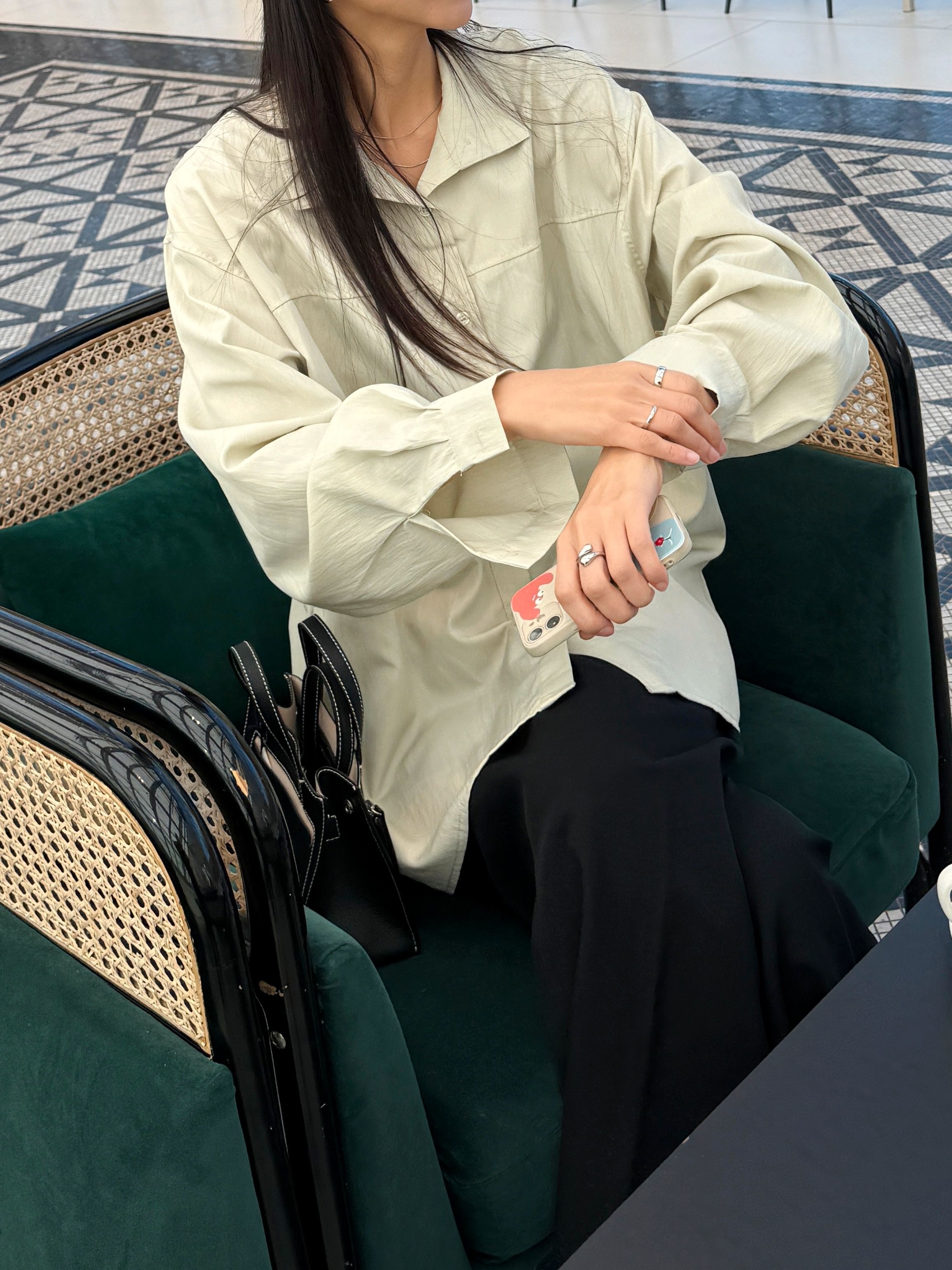 ボタンカラーボクシールーズ長袖シャツ | 詳細画像12