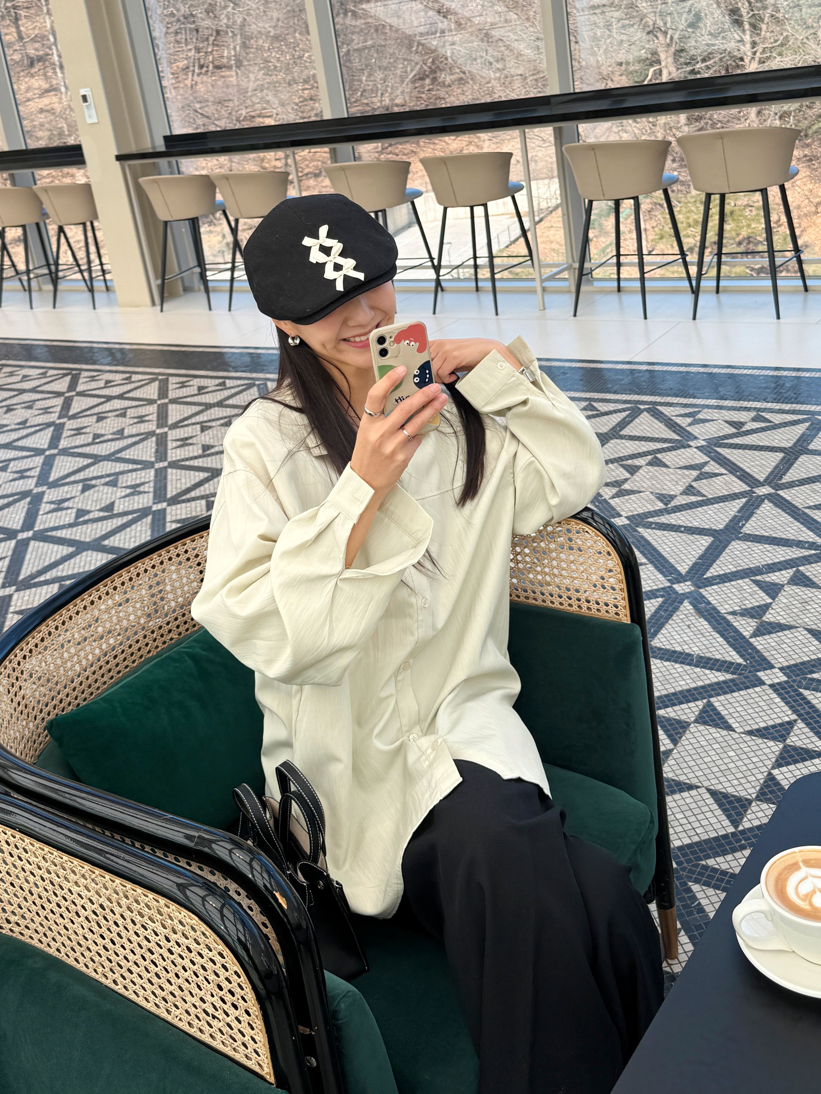 ボタンカラーボクシールーズ長袖シャツ | 詳細画像13