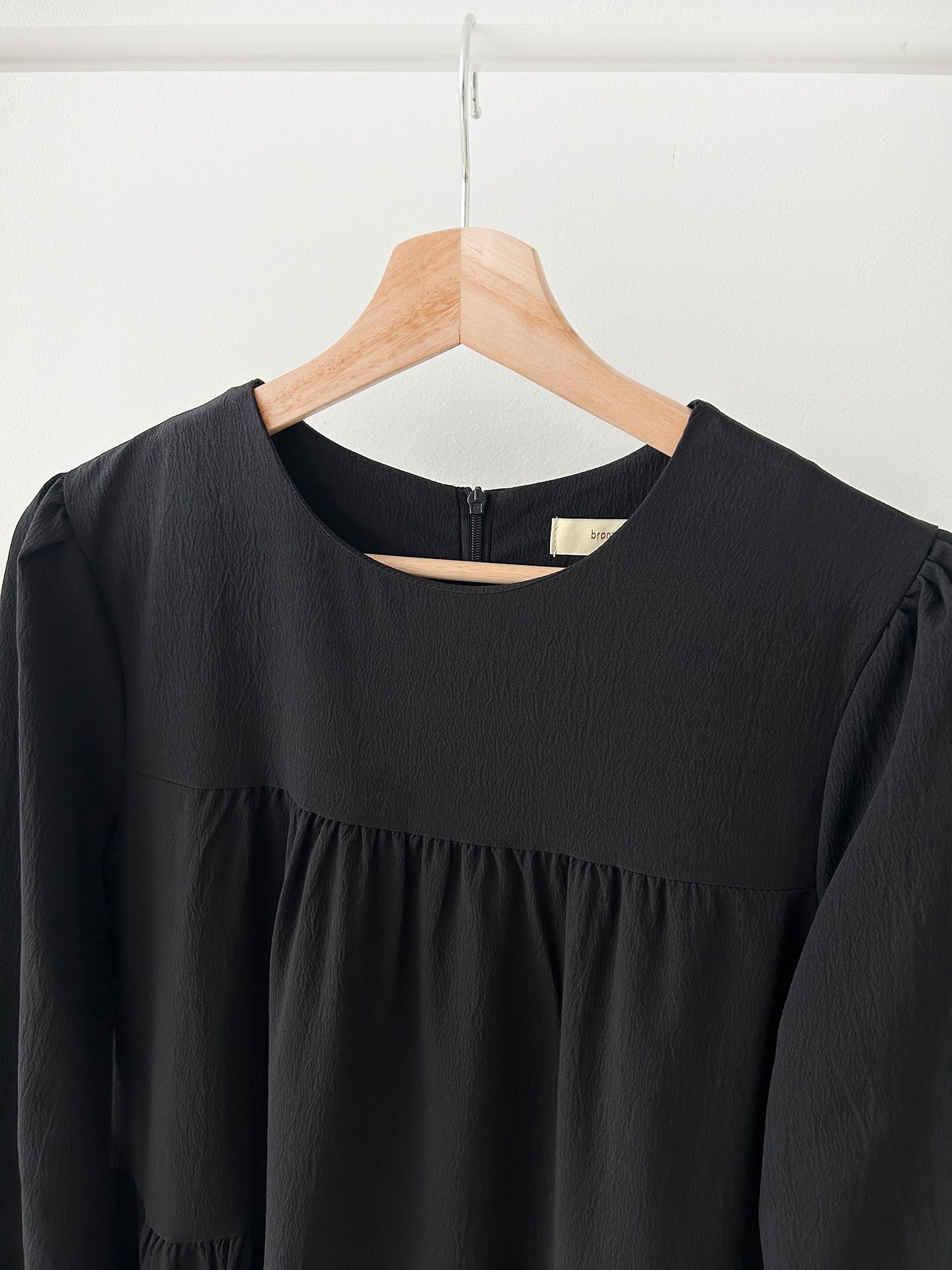 ラウンドネックティアードロングルーズ長袖ワンピース | 詳細画像17