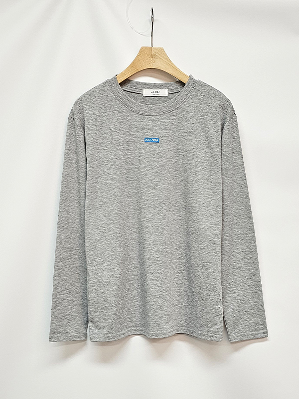 コットンラウンドネックベーシック長袖ロゴTシャツ | 詳細画像13