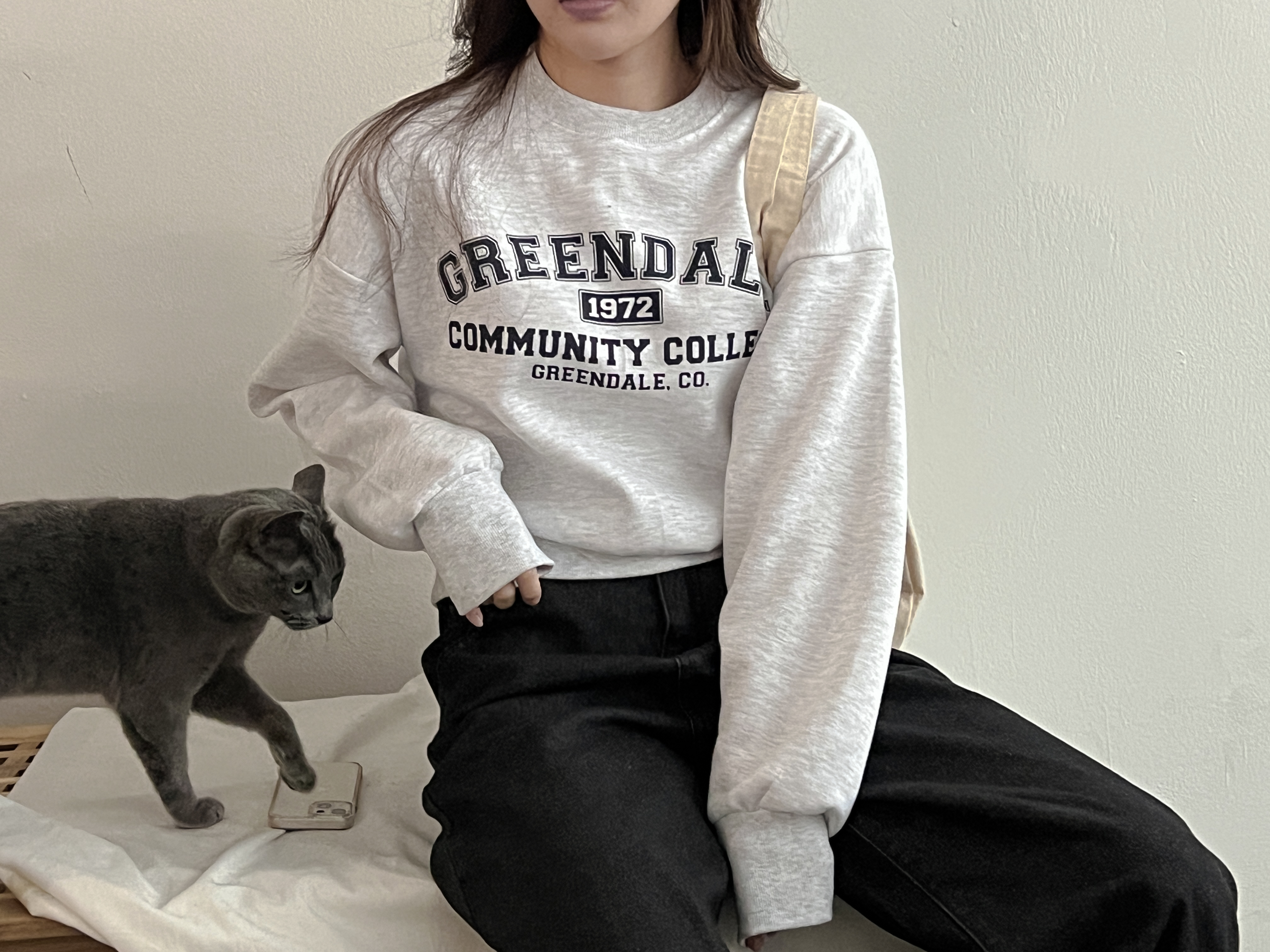 ラウンドネックベーシック長袖ロゴスウェット | 詳細画像5