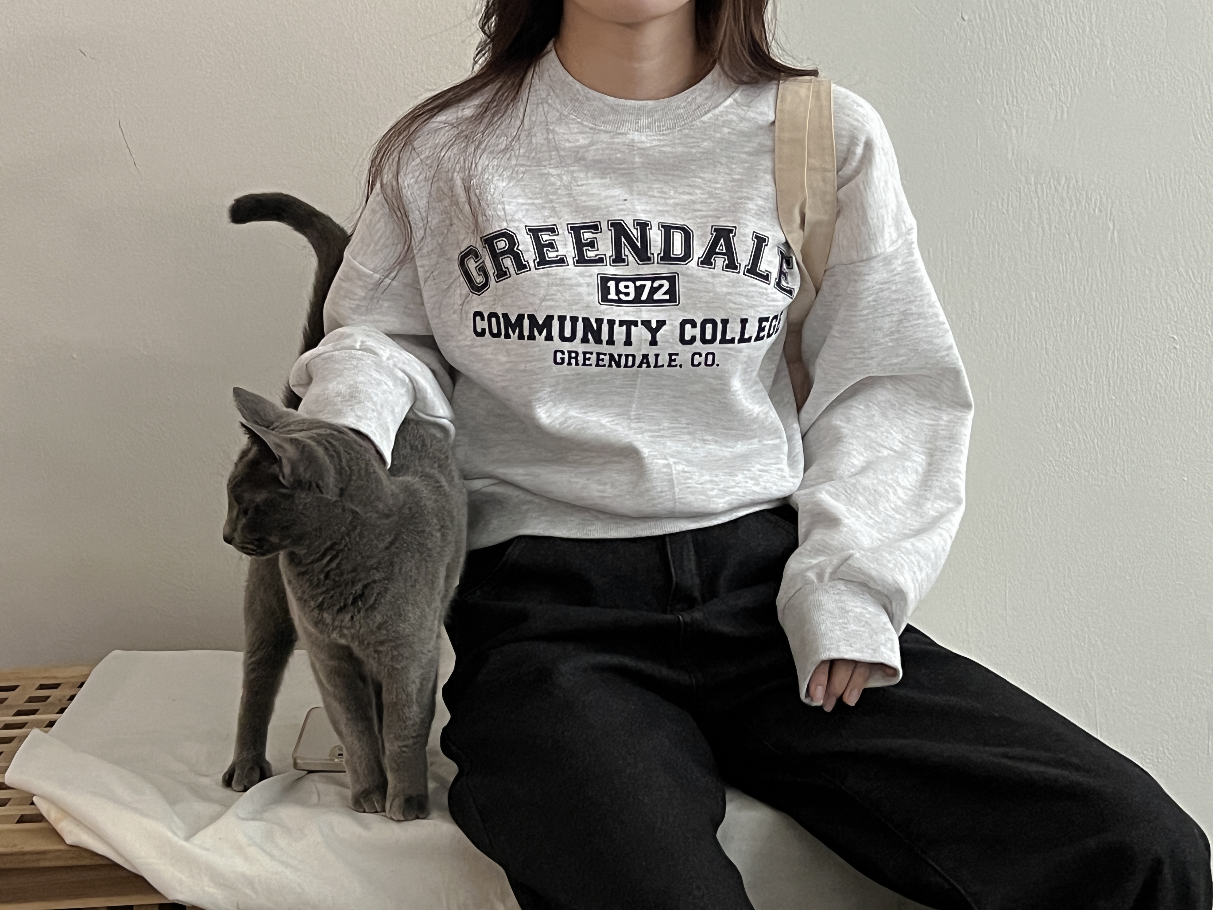 ラウンドネックベーシック長袖ロゴスウェット | 詳細画像8