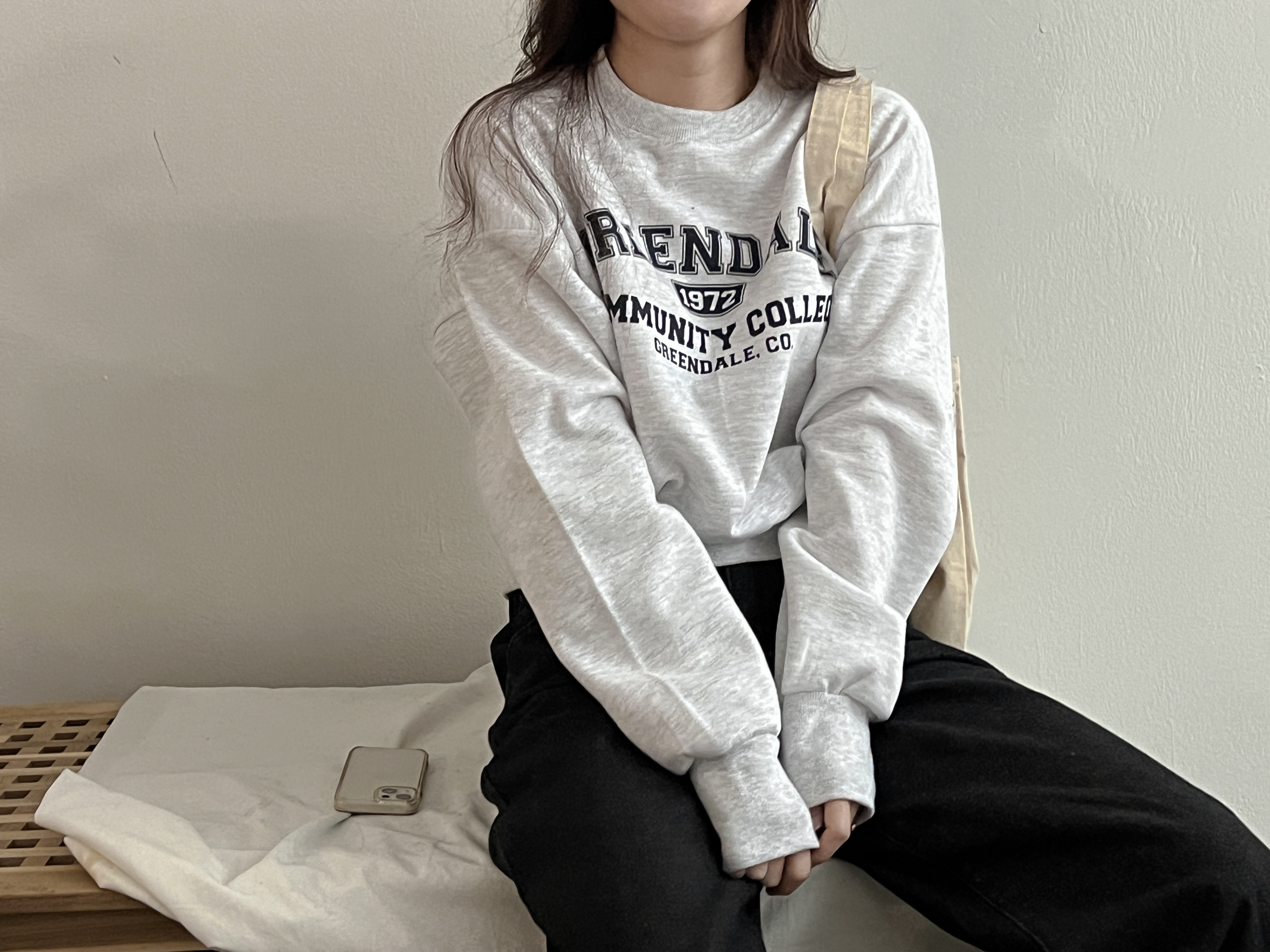 ラウンドネックベーシック長袖ロゴスウェット | 詳細画像9