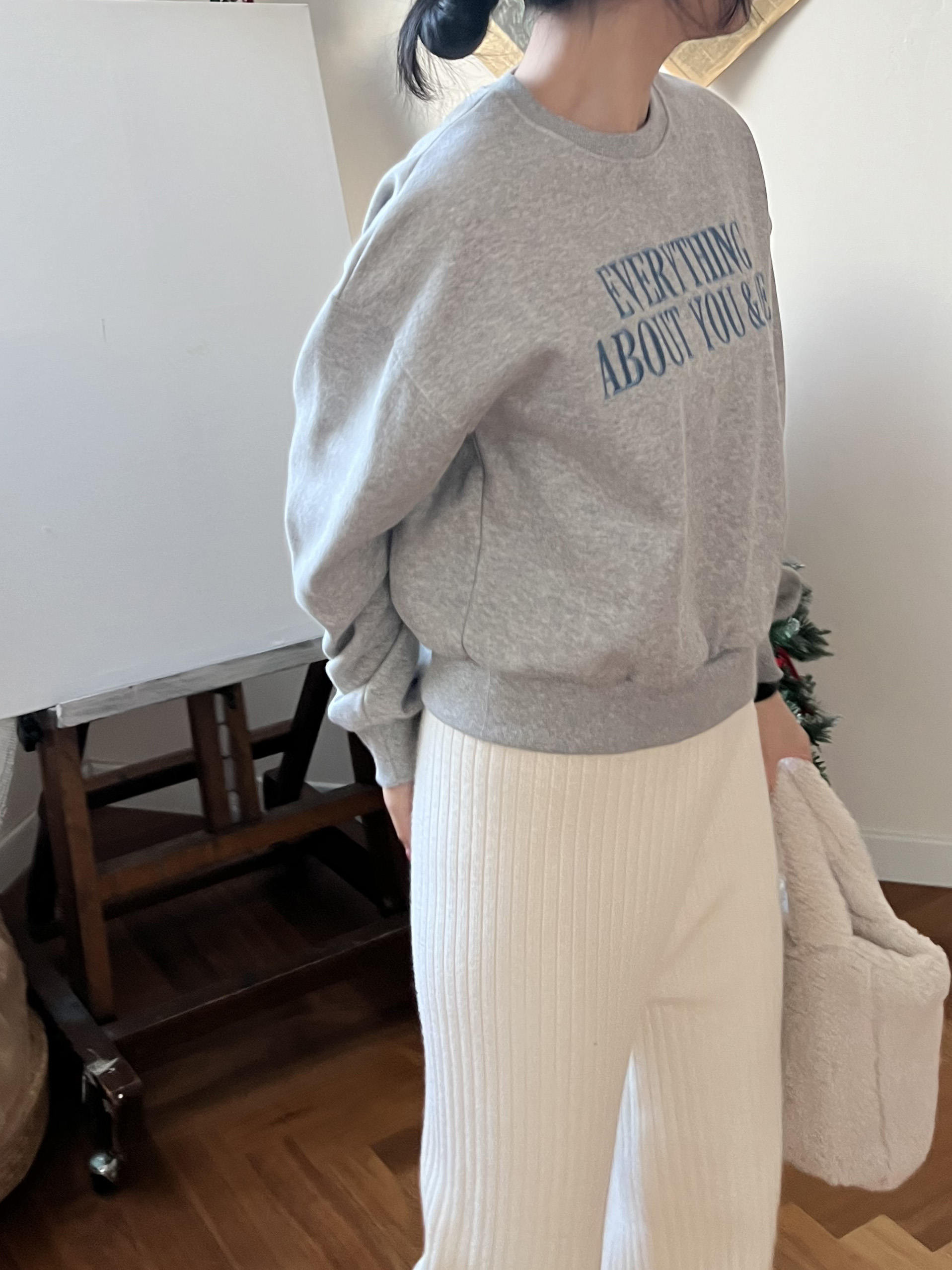 ラウンドネックベーシック長袖刺繍ロゴスウェット | 詳細画像7