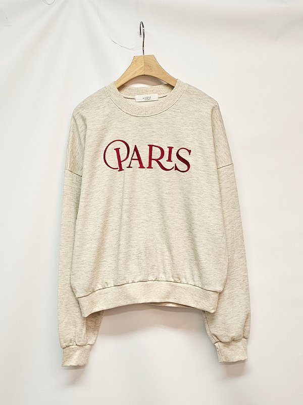 ラウンドネックルーズ長袖刺繍ロゴスウェット | 詳細画像11