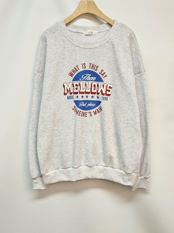 ラウンドネックベーシックルーズ長袖ロゴスウェット | 詳細画像11