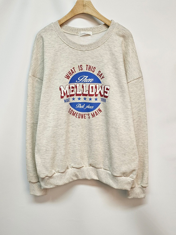 ラウンドネックベーシックルーズ長袖ロゴスウェット | 詳細画像12