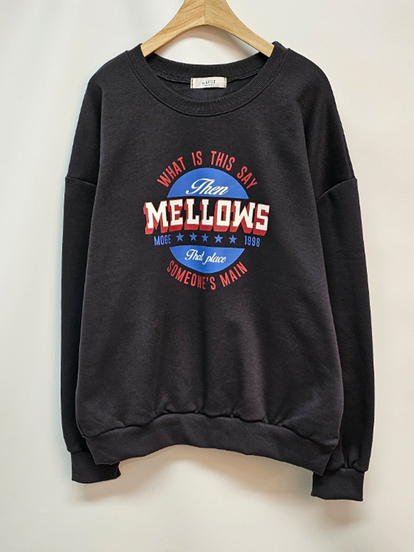 ラウンドネックベーシックルーズ長袖ロゴスウェット | 詳細画像13