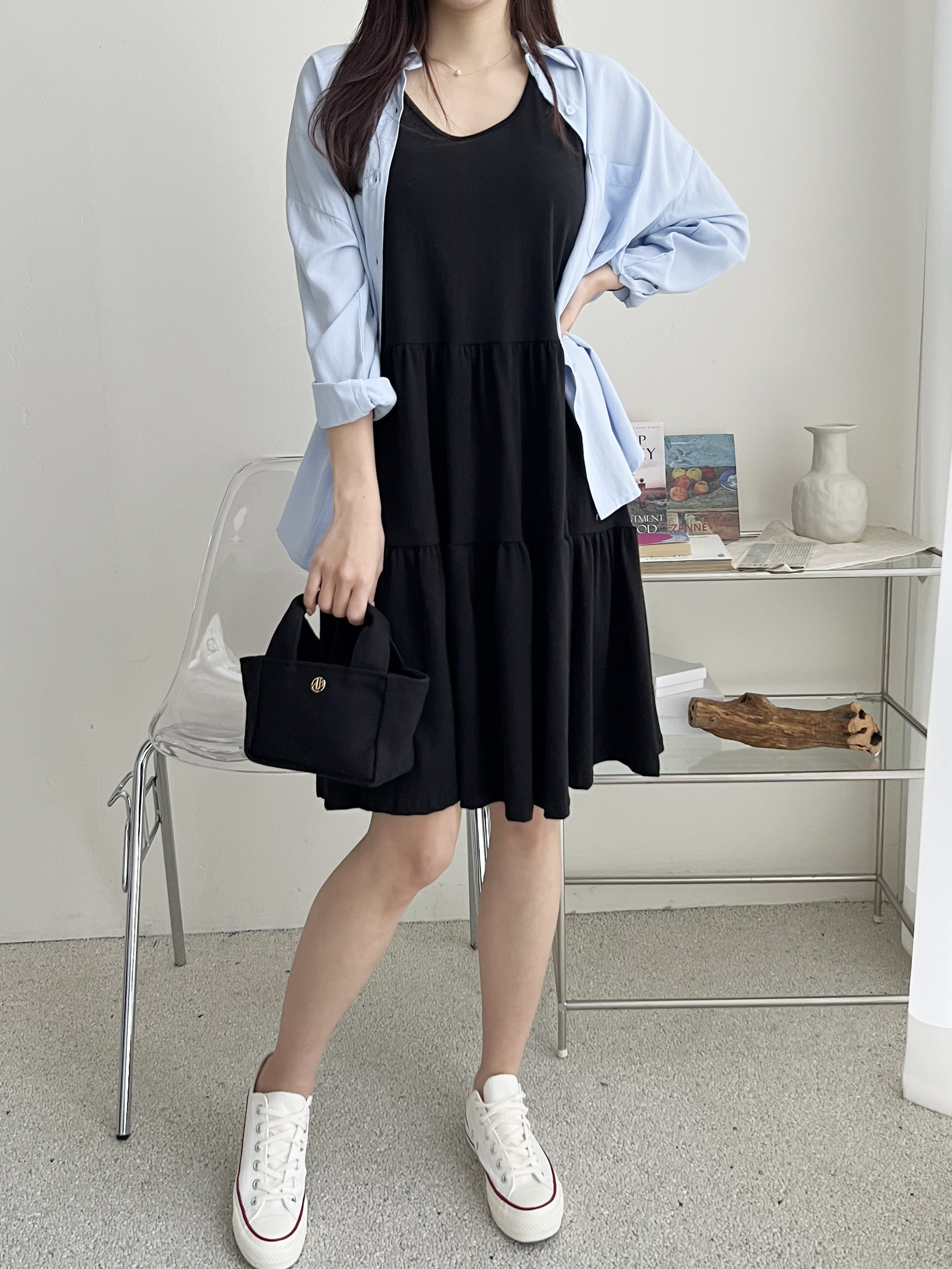 コットンティアードミディビスチェワンピース | 詳細画像7