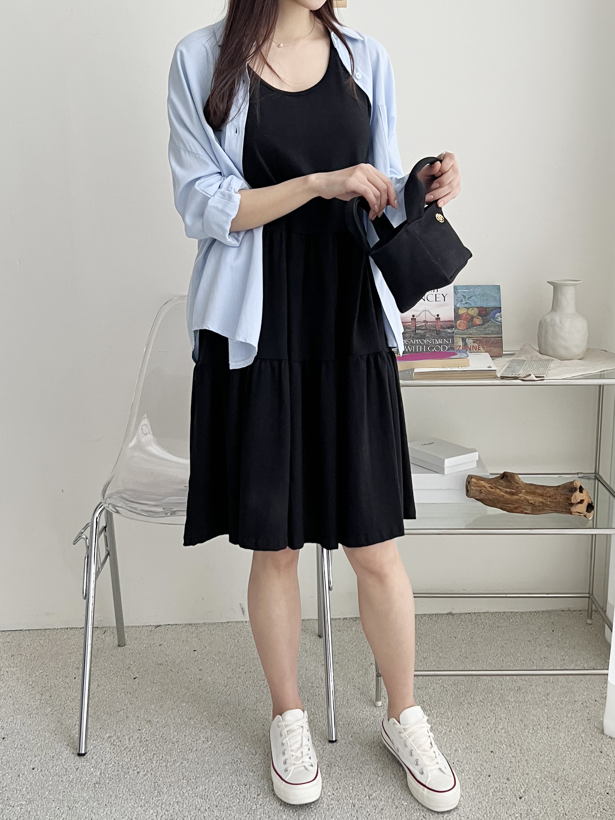 コットンティアードミディビスチェワンピース | 詳細画像9