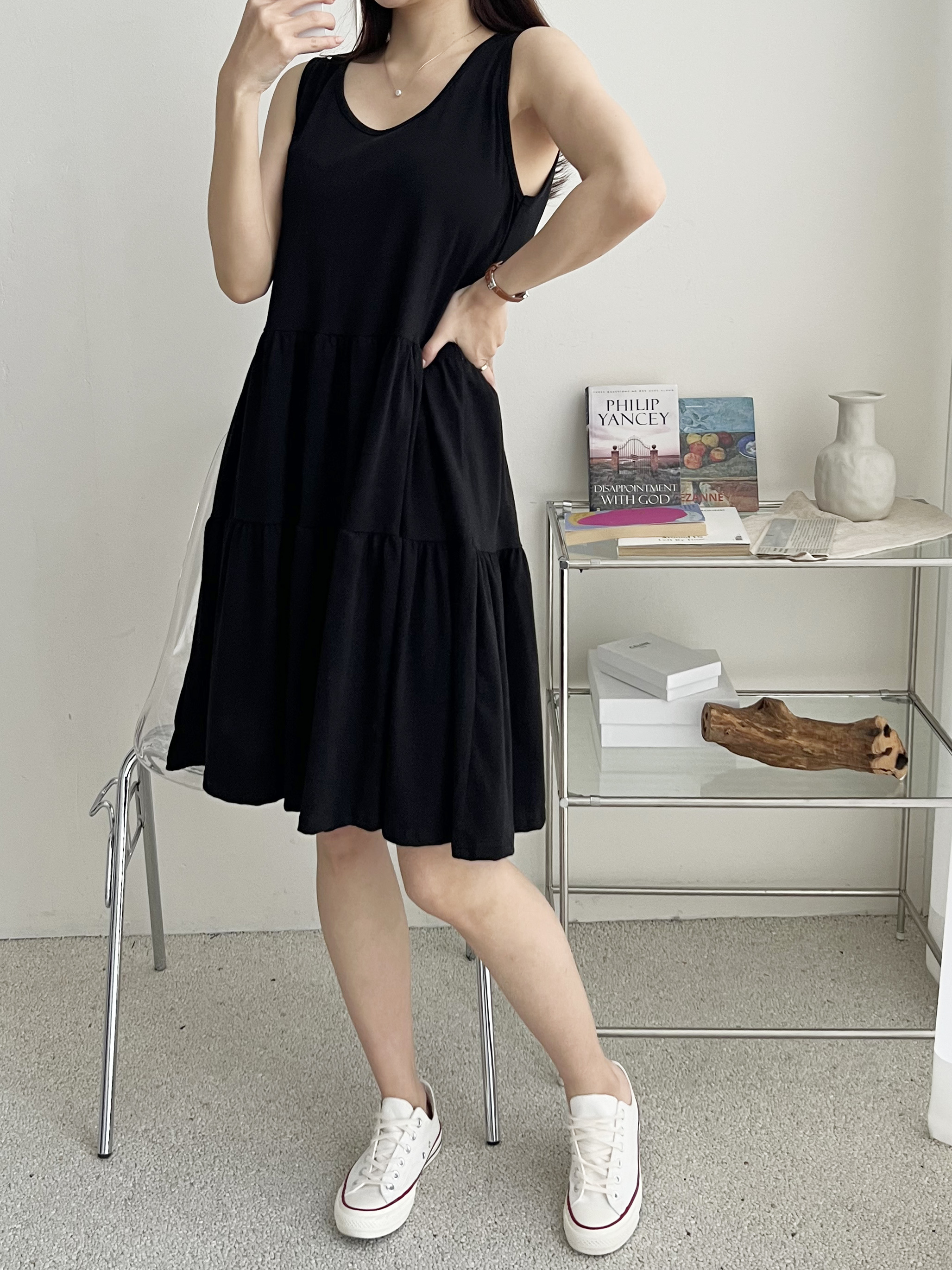 コットンティアードミディビスチェワンピース | 詳細画像10