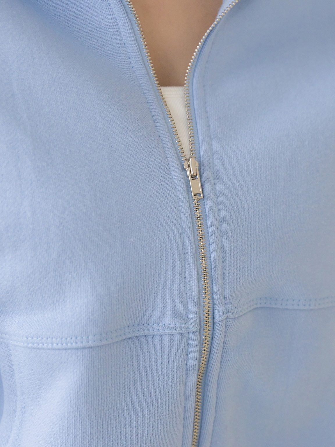 コットンジップアップカラーポケットショート長袖ジャンパー | 詳細画像4