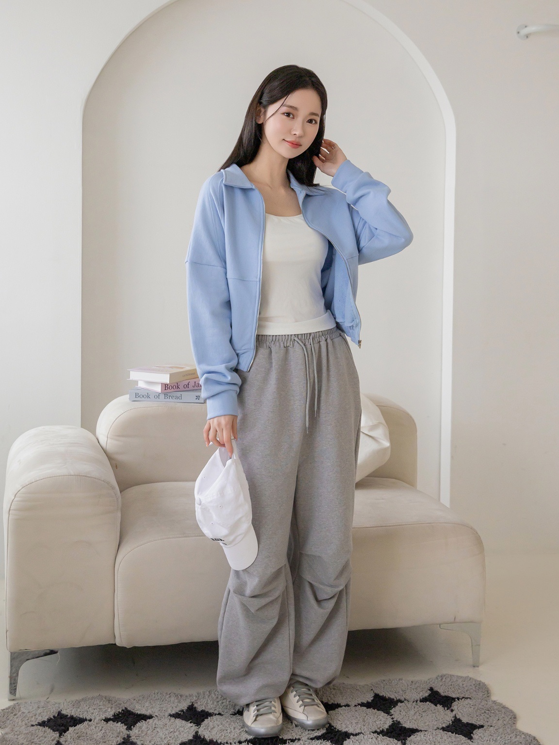 コットンジップアップカラーポケットショート長袖ジャンパー | 詳細画像10