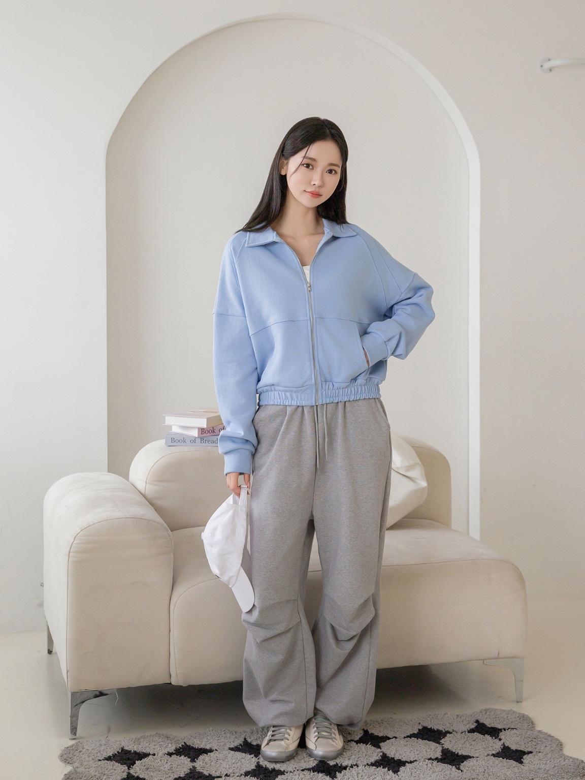 コットンジップアップカラーポケットショート長袖ジャンパー | 詳細画像17