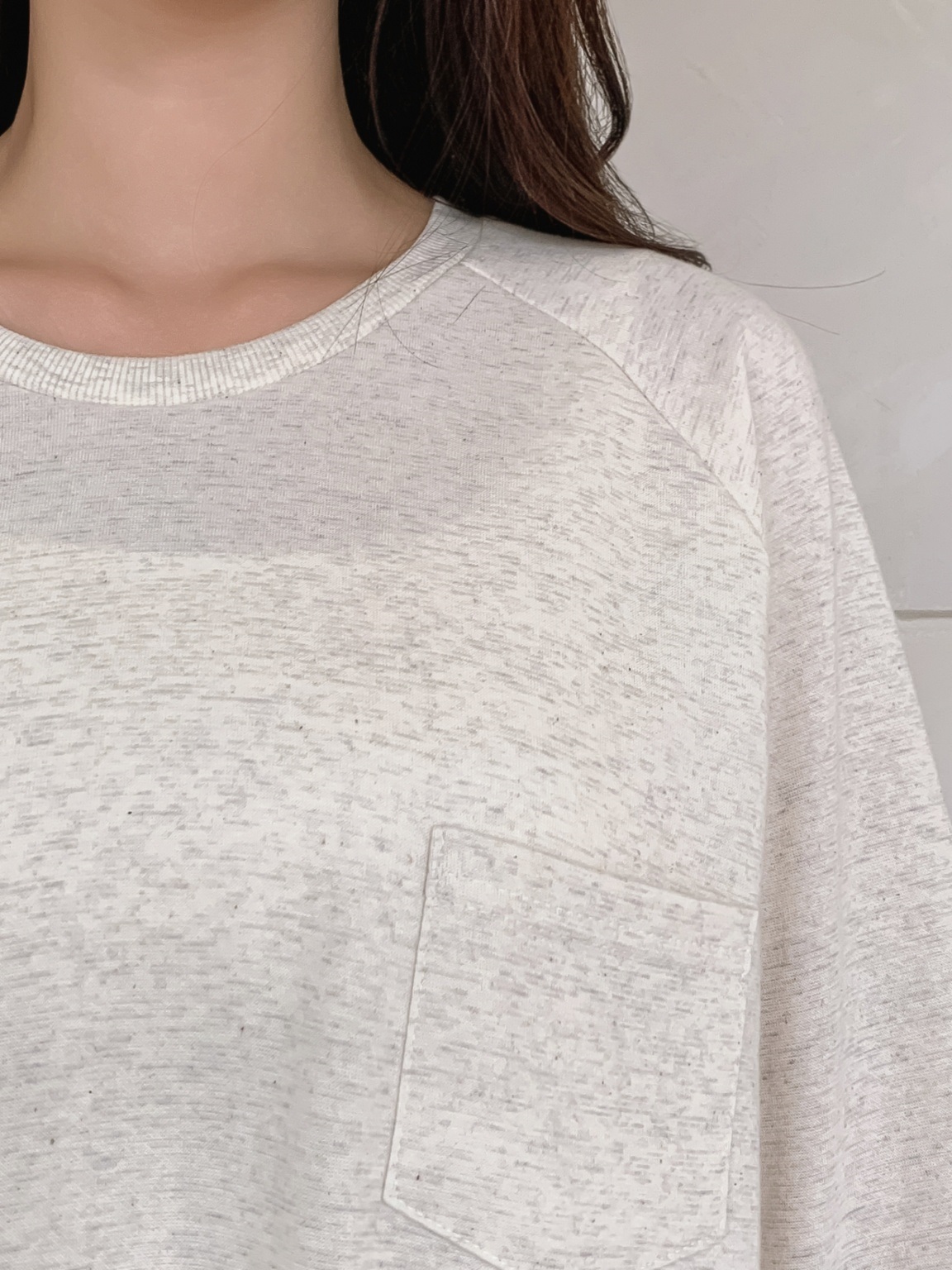 コットンラグラン長袖ミニワンピース | 詳細画像3