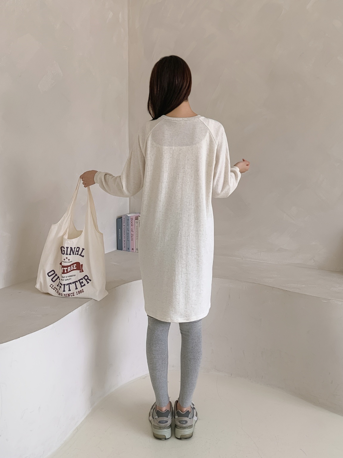 コットンラグラン長袖ミニワンピース | 詳細画像17