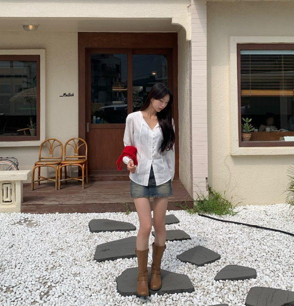 フリルベーシック長袖ブラウス | 詳細画像8