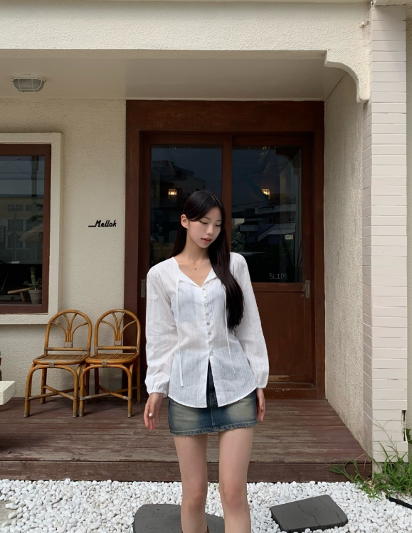 フリルベーシック長袖ブラウス | 詳細画像15