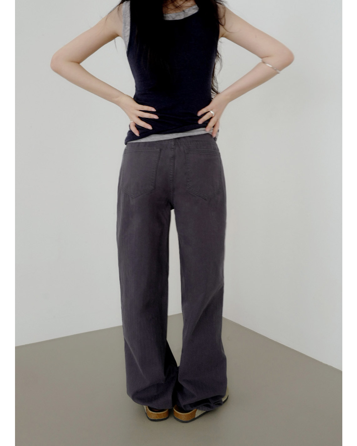 コットンジップアップポケットストレートストライプパンツオールシーズン | 詳細画像14