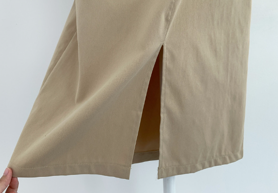 ボタンカラースリットバックゴムロング長袖シャツワンピースベルト付 | 詳細画像2