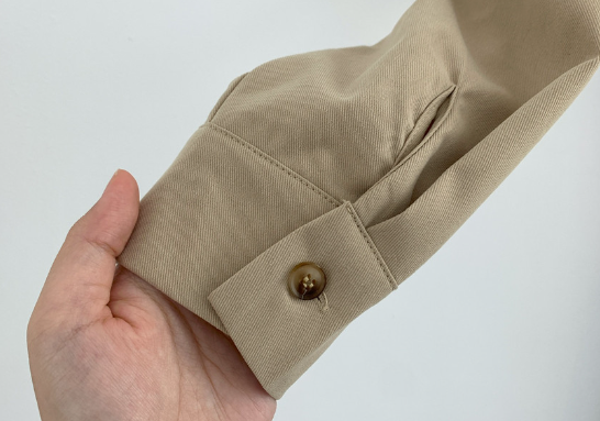 ボタンカラースリットバックゴムロング長袖シャツワンピースベルト付 | 詳細画像4