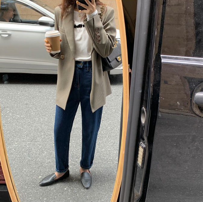 ラウンドネックベーシック長袖レタリングTシャツ | 詳細画像5