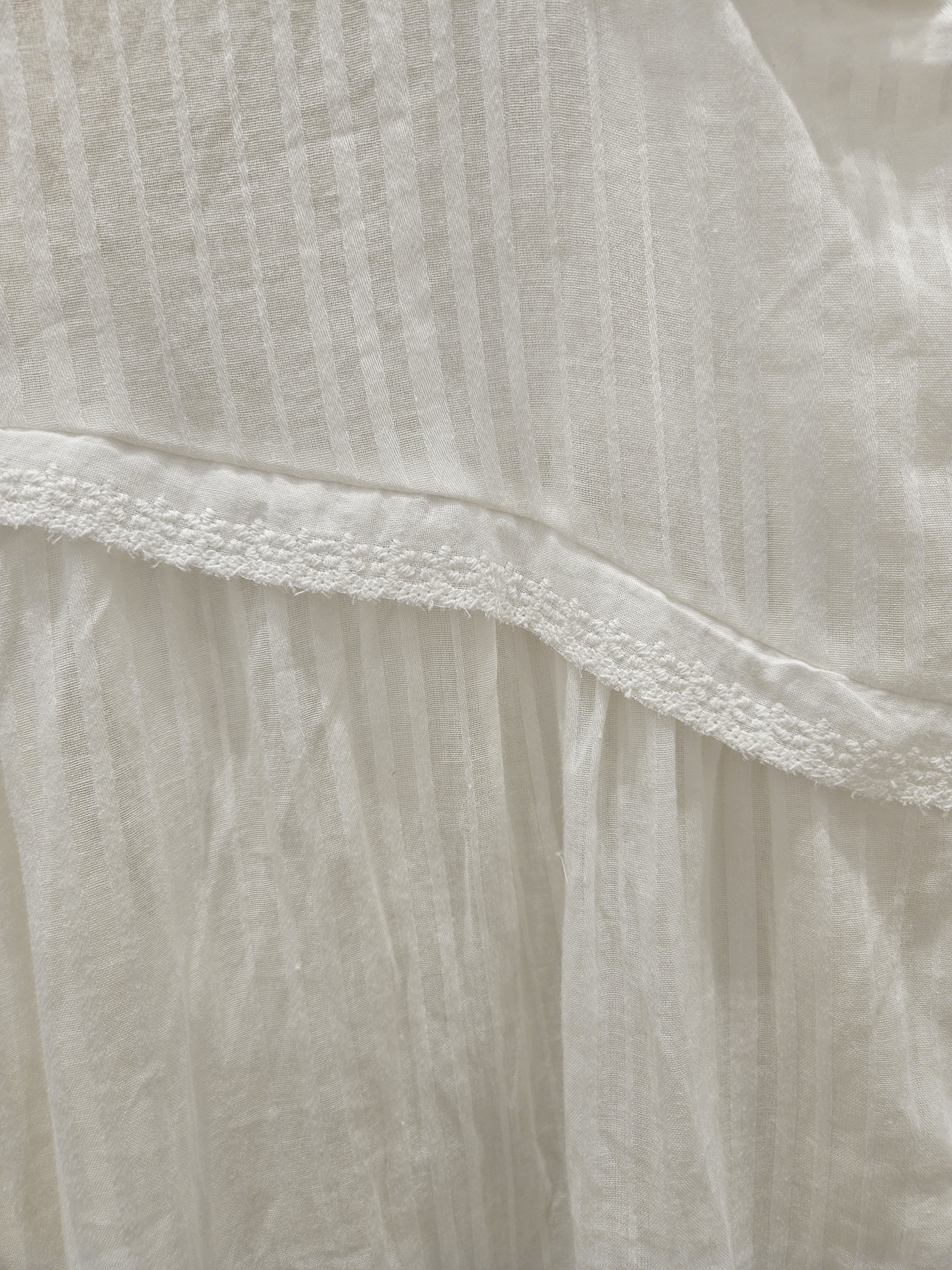 コットンボタン長袖フリル ネックストライプブラウス | 詳細画像18