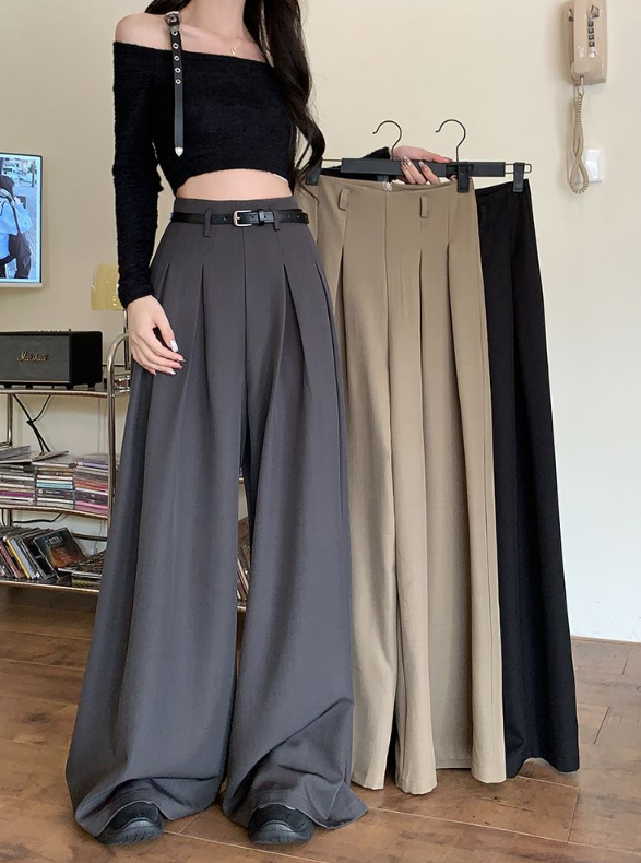 ボックスプリーツハイウエストバックゴムワイドスラックス | 詳細画像21