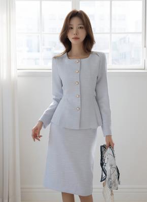 クロップドVネックツイードジャケット | レディースファッション通販